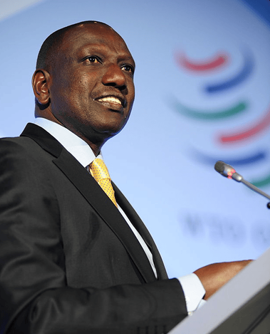 Kenyan President William Ruto at the WTO Public Forum in 2014