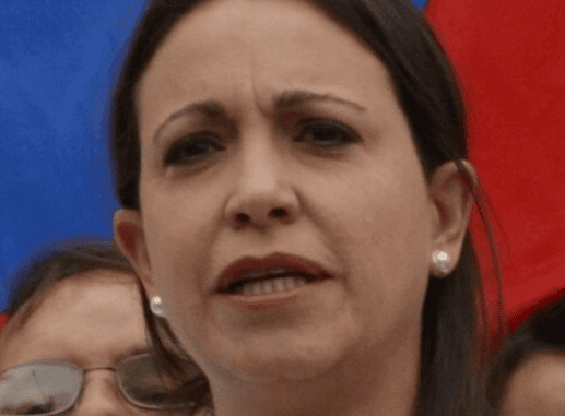 Maria Corina Machado during a demonstration in 2014